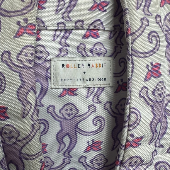 Roller Rabbit Pink Monkey Colby Backpack - Picture 9 of 12